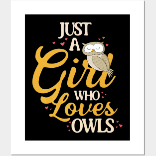 Loves Owls Themed Posters and Art